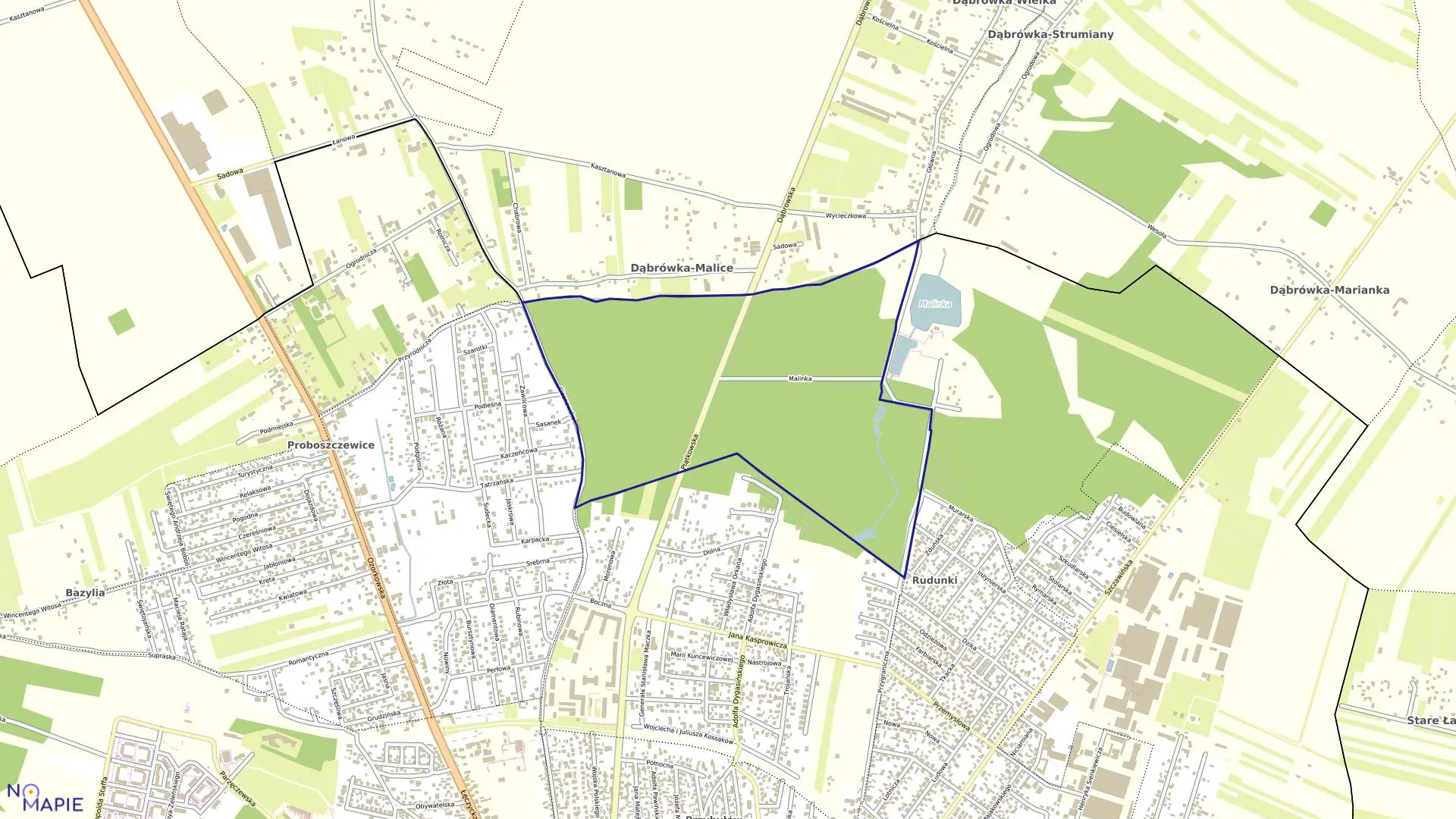 Mapa obrębu OBREB 132 w mieście Zgierz